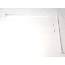 Here's how to choose the right shower rod and how to hang it Evideco Wall Mounted Adjustable L Shaped Corner Bathroom Curtain Rod 2106100 Shower Curtain Rods Home Kitchen Adios Co Il