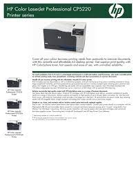 It is a custom driver created for select printers that support pcl 6. Hp Cp5220 User S Manual Manualzz