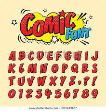 Comic Retro Font Set Alphabet Letters Number In Style Of Comics Pop Art For Title Headline Poster Comics Or Banner Design Cartoon Typography Collection In 2020 Lettering Alphabet Pop Art