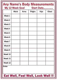 Personalised A4 Reusable Diet Weight Loss Chart Planner Body