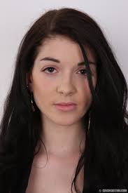 Katerina, a pretty brunette with big breasts, goes naked at Czech Casting