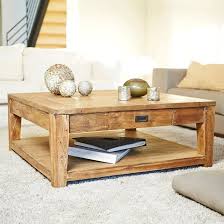 Table Basse Carree En Bois De Teck Recycle Double Plateau 100 Table Basse Carree Table Basse Table Basse Bois