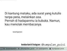 Puisi Pendek Kumpulan Puisi Rasa Tiga Rasi Kata Kata Indah Puisi Kutipan Buku