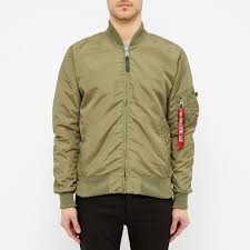 Wrist neck and ribbed bottom. Alpha Industries Ma 1 Tt Jacket Olive End