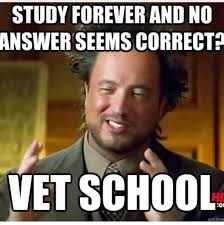 Study Forever And No Answer Seems Correct Vet School Applies To Tech Too Ancient Aliens Meme Aliens Meme Ancient Aliens Guy