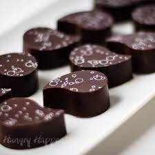 Handmade Chocolates Decorated With Chocolate Transfer Sheets