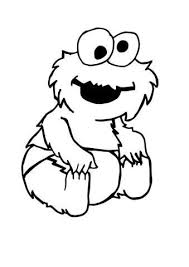 Baby Cookie Monster Coloring Pages 2 By Erica Monster Coloring Pages Sesame Street Coloring Pages Cartoon Coloring Pages