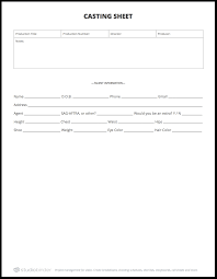 They're the only site i know of that doesn't include it in their initial quoted amount (so you'll pay more when it's time to submit your payment). The Ultimate Guide To Casting Auditions Free Casting Sheet Template
