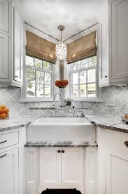 Glamorous Kitchen Transitional Design Ideas For Corner Kitchen Sink Ideas Decorating Ideas Small Kitchen Layouts Kitchen Sink Design Farmhouse Sink Kitchen