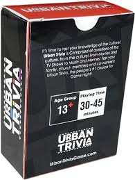 Every time you play fto's daily trivia game, a piece of plastic is removed from the ocean. Buy Urban Trivia Game Black Trivia Card Game For The Culture Fun Trivia On Black Tv Movies Music Sports Growing Up Black Great Trivia For Adult Game Nights And Family Gatherings