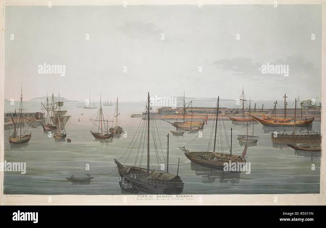 View of Bombay harbour. This plate and plate No2 form a panorama. . [Bombay Views. Twelve Views of the Island of Bombay and its Vicinity : taken in the years 1791 and