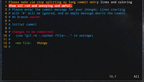 Git opens your default editor so you. Make Vim Stop Splitting My Git Commit Messages Unix Linux Stack Exchange