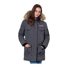 Geographical Norway Geographical Norway Alpes Parka Jacket Women S Dark Grey Private Sport Shop