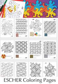 Let S Draw Escher Style 13 Coloring Pages Krokotak Art Handouts Art Worksheets Math Art