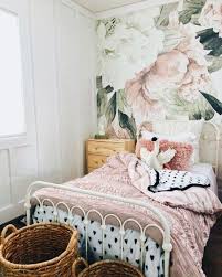 Blush Floral Wallpaper Vintage Mural Watercolor Wallpaper Etsy Bedroom Vintage Bedroom Wallpaper Accent Wall Kids Bedroom Designs