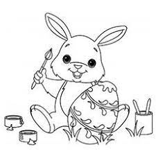 Free Printable Coloring Page Of Easter Bunny Painting An Egg Bunny Coloring Pages Easter Bunny Colouring Christmas Coloring Pages