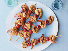 Spiced Shrimp And Tomato Kebabs Recipe Recipe Food Kebabs On The Grill Grilled Appetizers