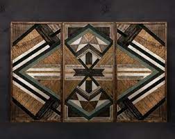 Wood Wall Art Reclaimed Wood Wall Art Set Of 4 Wood Wall Decor Geometric Wood Art Wood Mosaic Wall Art Lath Art Wood Wall Art Diy Reclaimed Wood Wall Art Wood