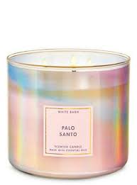 Full size 14.5 ounce candle in glass jar with metal lid. White Barn Bbw Palo Santo 3 Wick Scented Candle 14 5 Oz Buy Online In Antigua And Barbuda At Antigua Desertcart Com Productid 186543393