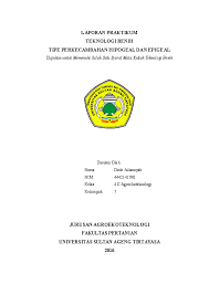 Kotiledon dapat melakukan fotosintesis selama daun belum terbentuk. Doc Laporan Praktikum Teknologi Benih Tipe Perkecambahan Hipogeal Dan Epigeal Dede Julian Academia Edu
