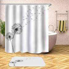 Shop for elegant fabric shower curtains at walmart.com. Dandelion Shower Curtains Fabric Elegant White Polyester Cloth Print Bathroom Curtains Fabric Shower Curtains