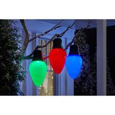 Home Accents Holiday 13 In Led Jumbo Bulb With Timer Green 8211 13871 The Home Depot In 2020 Colored Christmas Lights Blue Christmas Lights Christmas Bulbs