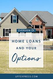 Overview Of Home Loand And Mortgage Options Home Loans First Time Home Buyers Mortgage Loans