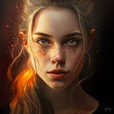 Девушка при помощи нейросети