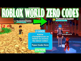 World Zero Codes Roblox 08 2021