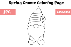 They help us to know which pages are the most and least popular and see how visitors move around the site. Coloring Page For Kids Spring Gnome Graphic By Mybeautifulfiles Creative Fabrica