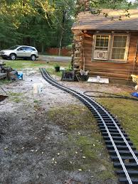 Track Well Under Way To Being Finished Garden Trains Garden Railroad Garden Railway