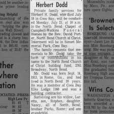 Obituary for Herbert H. Dodd
