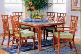 Key Largo Rectangle Cane Dining Room Set From Tickle Imports Model 17220 Rectangle Dining Room Set Wicker Dining Set Dining Room Furniture Sets