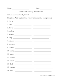 spelling worksheets fourth grade spelling worksheets