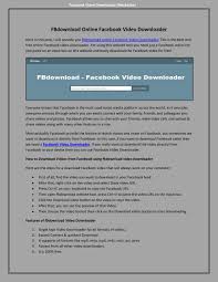 Click to viewone feature strangely absent from facebook has always been the ability to back up your pictures, videos, messages, and other information to your hard drive. Fbdownload Online Facebook Video Downloader