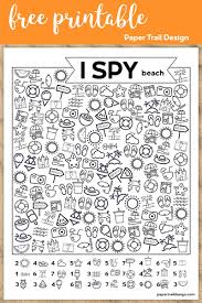 Free Printable I Spy Beach Activity Paper Trail Design In 2020 Business For Kids School Activities Beach Activities