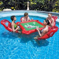 Floating Table 4 Chairs Chess Inflating Swimming Adult Inflatable Toys Outdoor Funny Toy Pool Accessories Crazy Pool Pool Floats