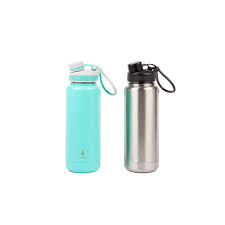 Manna Pink & Aqua Xl 2L Super-Strong Chugger Water Bottle W/Sturdy Han –  Aura In Pink Inc.