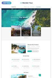 Going online means getting a website. Wonder Tour Simple Travel Agency Website Template Travel Website Design Travel Agency Website Travel Website Templates