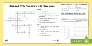 These free printable worksheets will help children learn to print both the number and word for each number between 1 and 20. Year 2 Read And Write Numbers To 100 Place Value Maths Mastery Crossword