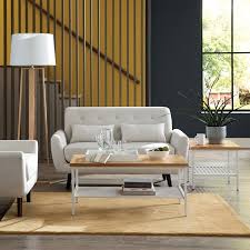 With a refined, polished texture, this white marble and metal end table feels classic and timeless. Ofm Industrial Modern Wood Top Metal Frame Coffee Table With Metal Shelf On Walmart Accuweather Shop