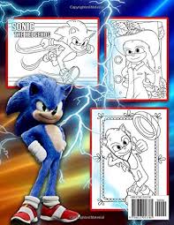 Sonic coloring hedgehog colorir movie ausmalbilder colorear coloriage desenhos imprimir printcoloringpages. Sonic The Hedgehog Coloring Book Sonic 2020 Coloring Book With Newest Unofficial Images Based On 2020 Movie Buy Online In Japan At Desertcart Jp Productid 182226810