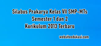 Inilah hasil dari kreatifitas siswa ! Silabus Prakarya Kelas 7 Kurikulum 2013 Tahun 2021 2022