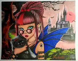 Amelia And Twixt Colouring Haven Myka Jelina Fantasy Art Halloween Wallpaper Coloring Books