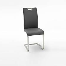 Faux leather dining chair chrome legs stylish high back dinner seat 4 pcs brown. Koln Dining Chair In Grey Faux Leather With Chrome Legs Sale