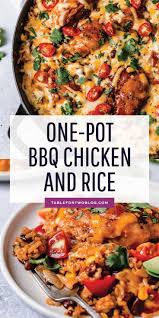 One Pot Bbq Chicken And Rice Easy Bbq Chicken And Rice Recipe Recipe Chicken And Rice Dishes Easy One Pot Meals Easy Bbq Chicken