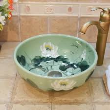 luxury 35cm size small green lotus art