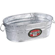 Behrens 2 Gal Hot Dipped Steel Oval Tub 000ovx The Home Depot Steel Tub Beverage Tub Outdoor Trash Cans