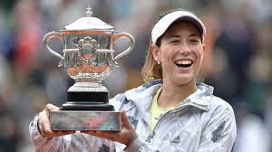 Takes a selfie with her trophy as she poses in the dressing room after winning the women's singles final match against lucie safarova of the czech republic during the french open tennis tournament. Garbine Muguruza Stuns Serena Williams To Claim First Grand Slam Title In Paris Eurosport