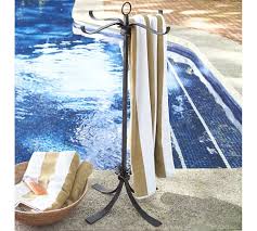 Every people commonly enjoy swimming when summer day. Bronze Pool Towel Stand Pottery Barn